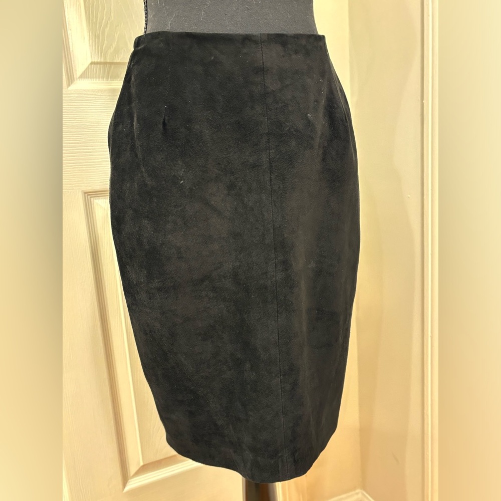 Vintage Karen Okada Black‎ Suede Skirt
